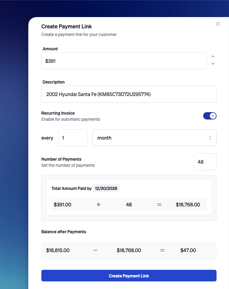 Autopay Setup