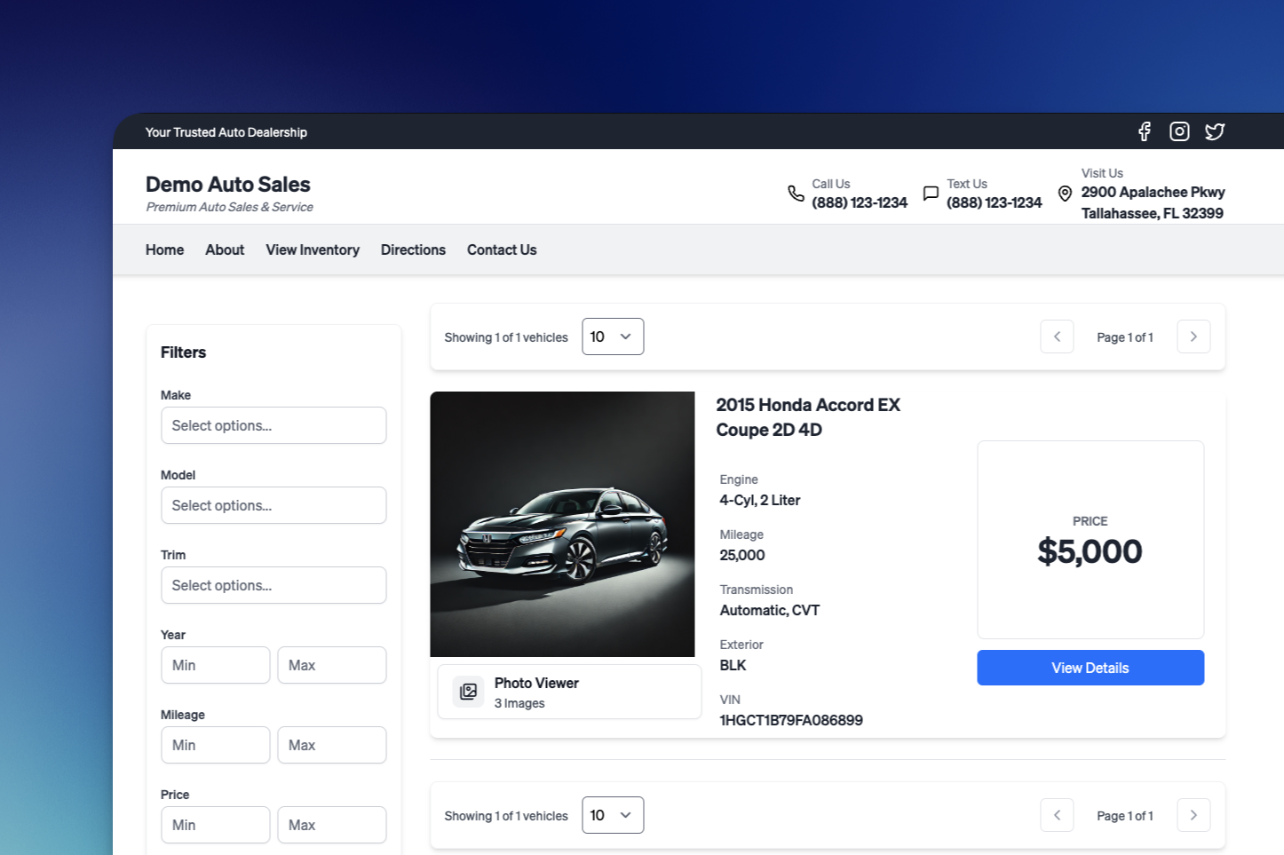 Free Dealer Website